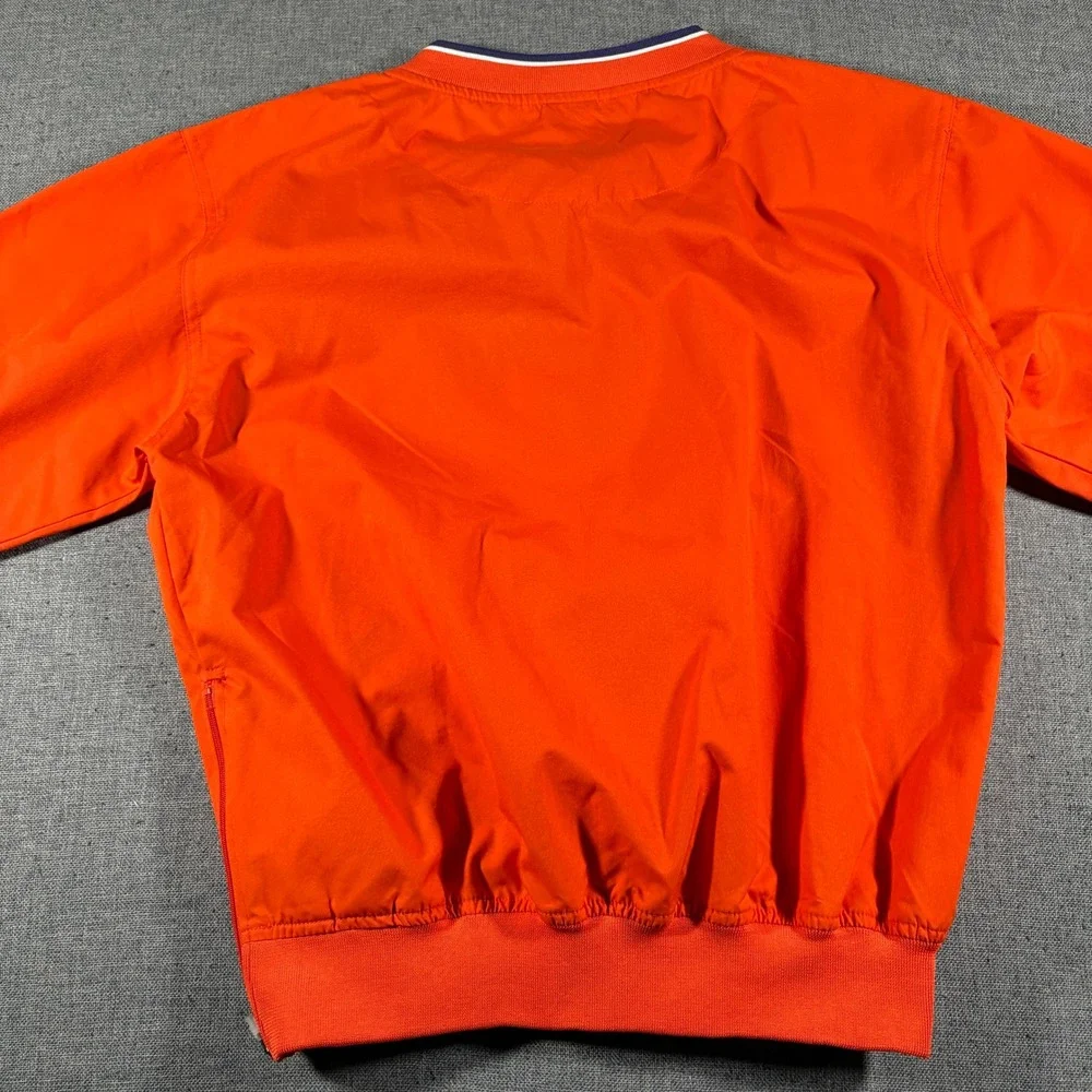 Vintage Nike Windbreaker Kids Medium Orange Clemson Tiger V-Neck Pullover Jacket